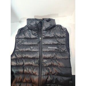Marmot 800 Fill Goose Down Black Puffer Vest Men's Large Black Outdoors